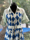 Blue Collared Neck Tunic