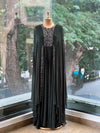 Dark Green Pipe Work Gown