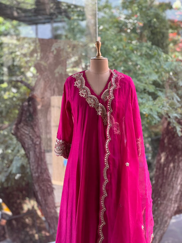 Pink Anarkali Set