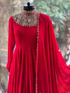 Red Sharara Set