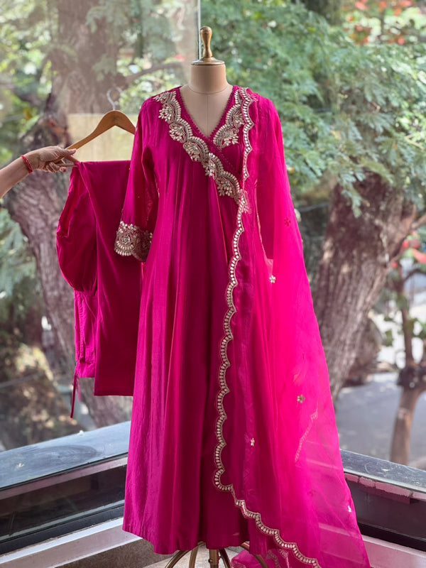 Pink Anarkali Set