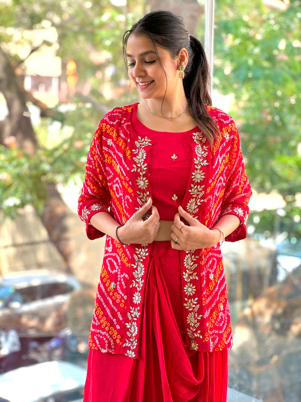 Red Jacket Style Indo Western