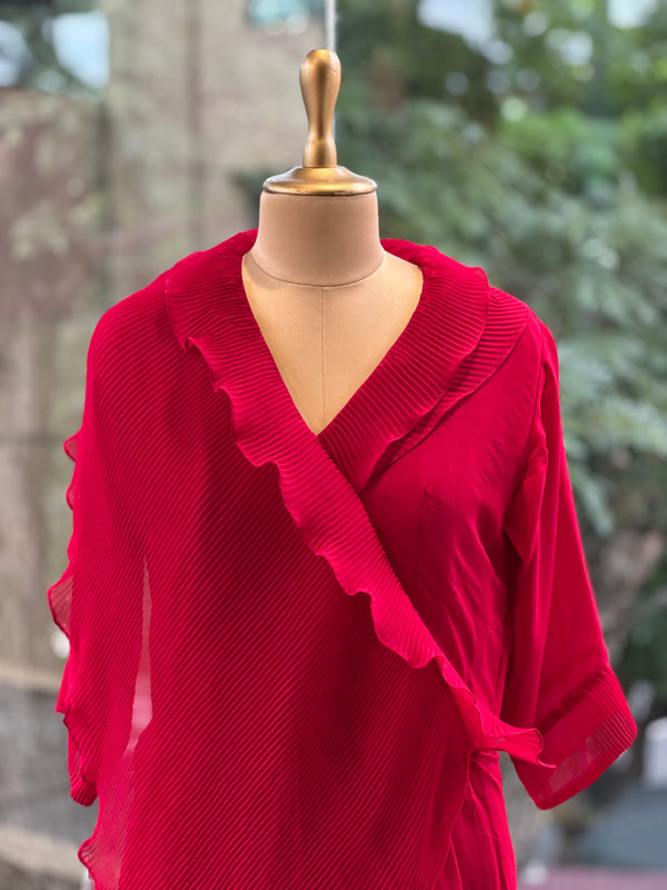 Maroonish Red Crush Tunic