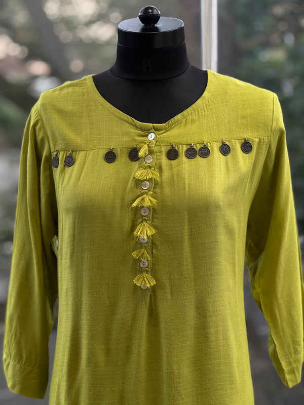 Green Tassels Tunic