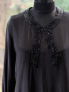 Black Beads Work Co Ord