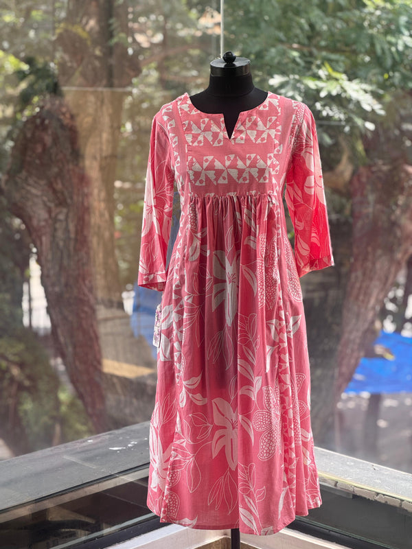 Pink Block Print Tunic