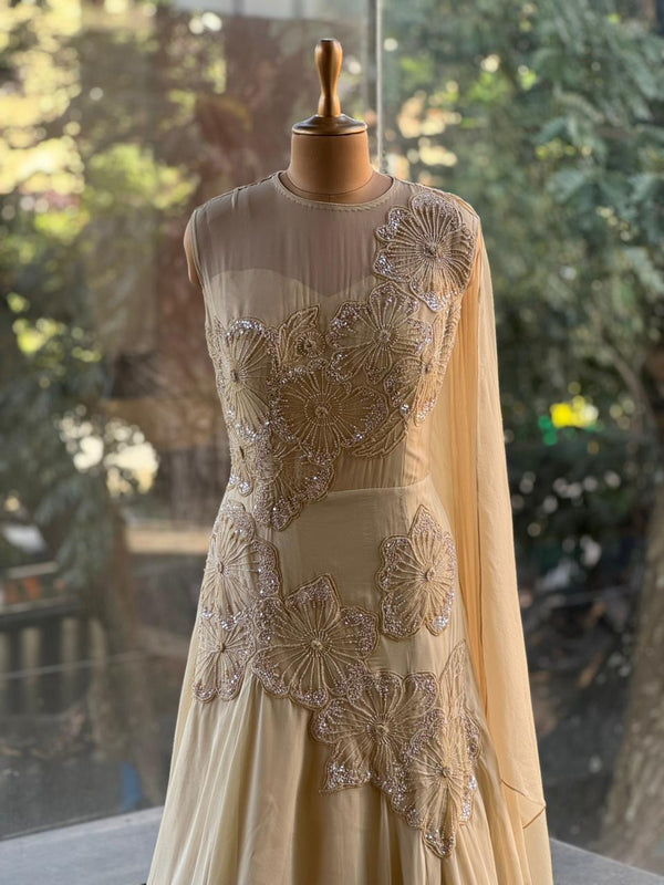 Off White Cocktail Gown