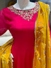 Pink Crepe Silk Gown