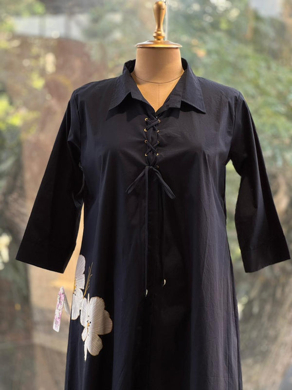 Black Tye Knot Tunic