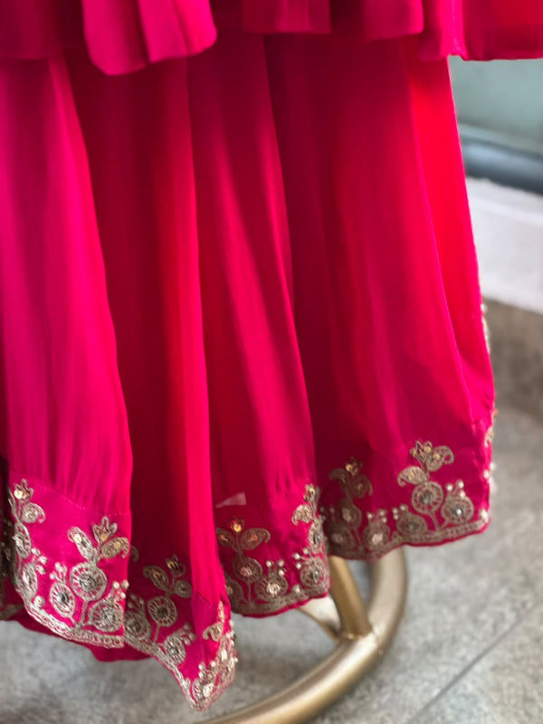 Pink Sharara Set