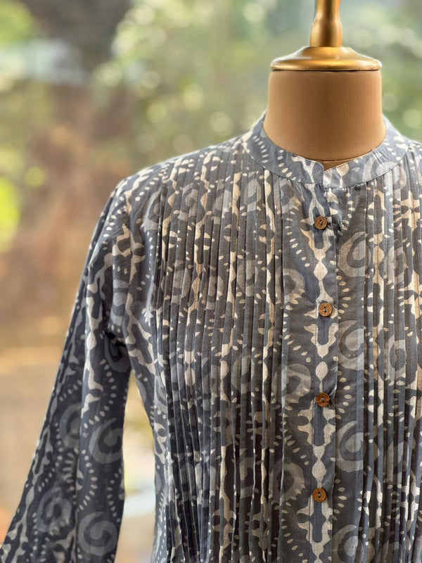 Grey Batik Print Tunic
