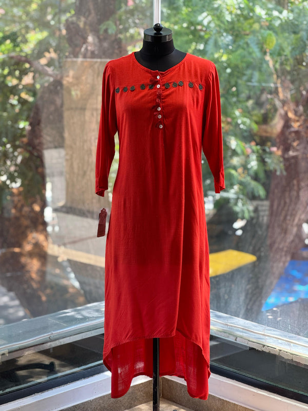OrangeAsymmetrical Tunic