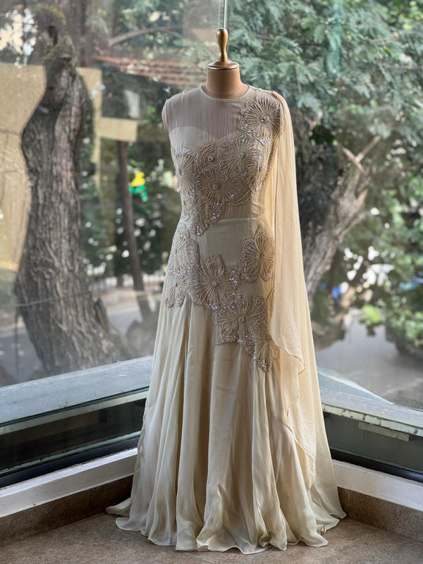 Off White Cocktail Gown