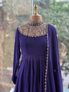 Purple Sharara Set