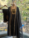 Black Tissue Panel Dupatta Set