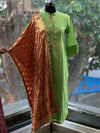 Rust Banarasi Dupatta Set