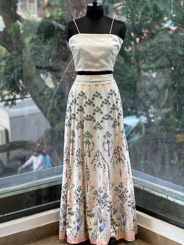 Off White Designer Made Skirt Set