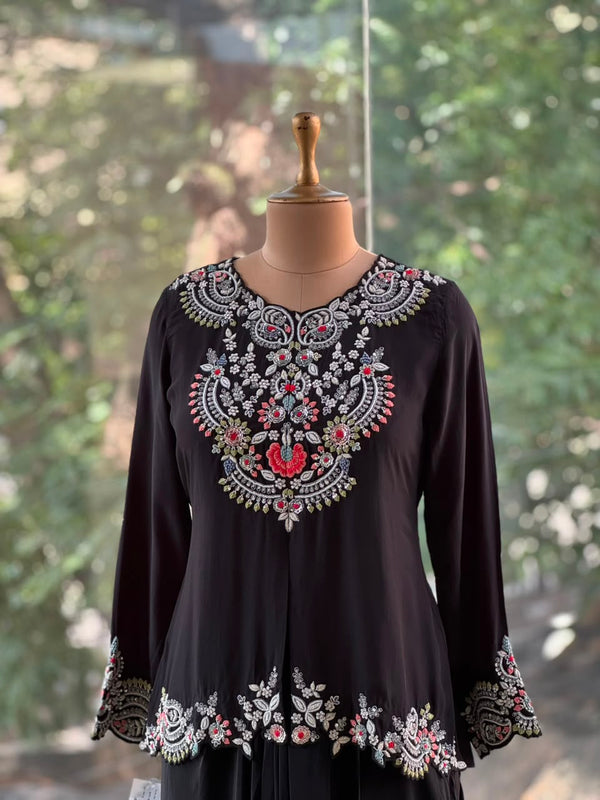 Black Skirt Set