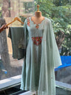 Blue Embroidered Suit