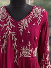 Purple Handwork Gown