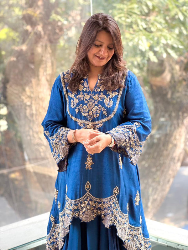 Blue Skirt Set