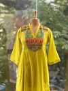 Yellow Patch Work Yoke Suit
