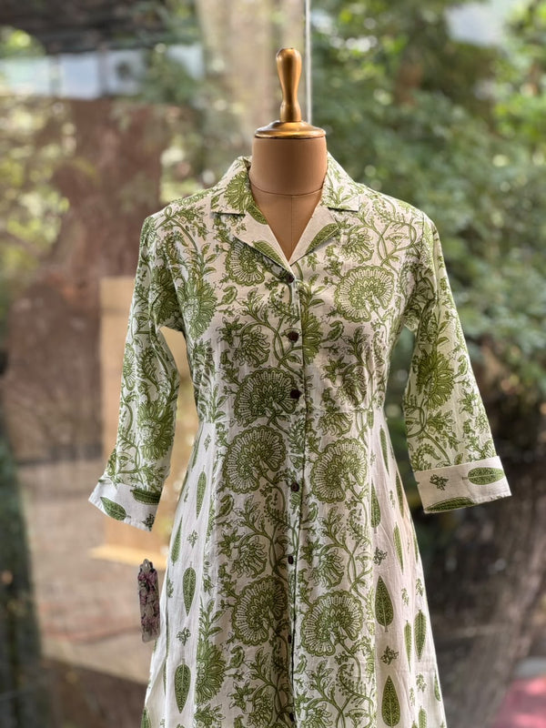 White Floral Print Aline Tunic