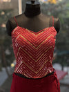 Maroon Taari Work Lehenga Set