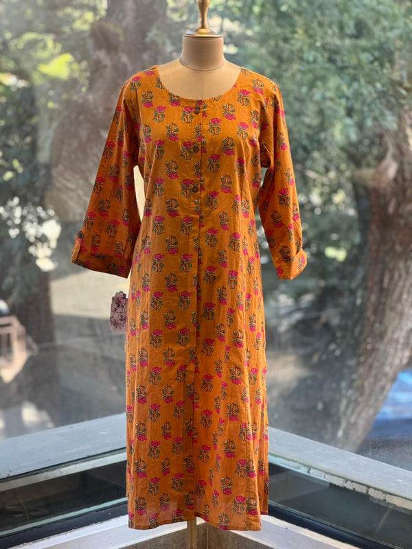 Orangish Floral Tunic