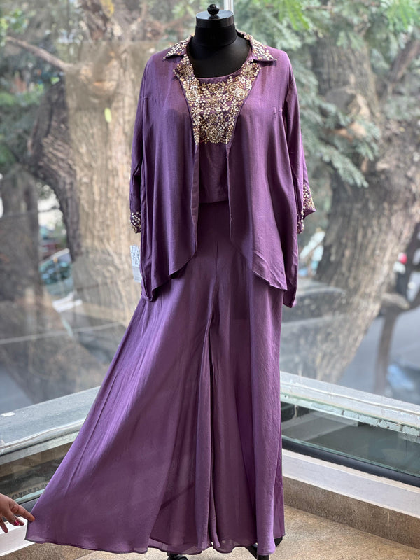 Mauve Palazzo Set