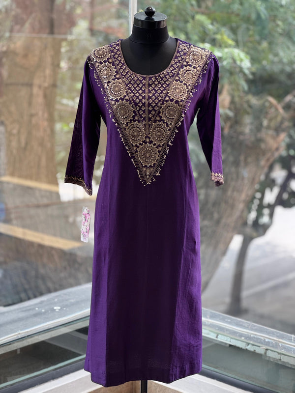 Purple Handwork Suit