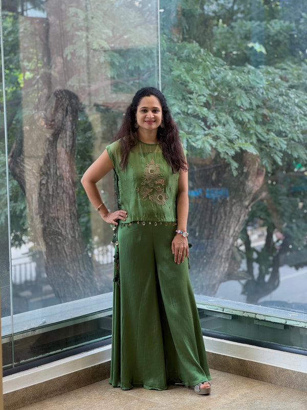 Green Palazzo Set