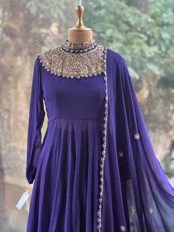 Purple Sharara Set
