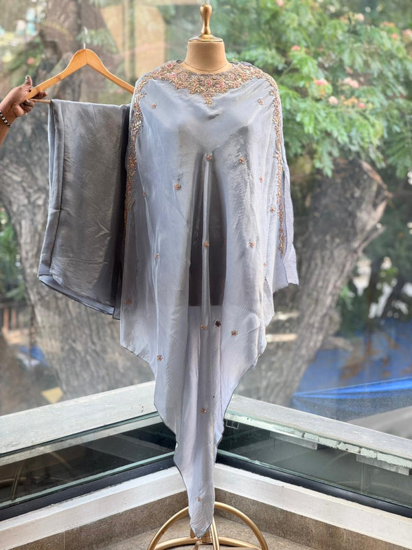 Pastel Blue Kaftan Set