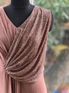 Brownish Beige Shimmer Gown