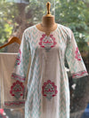White Block Print Set