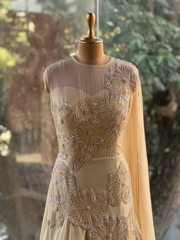 Off White Cocktail Gown