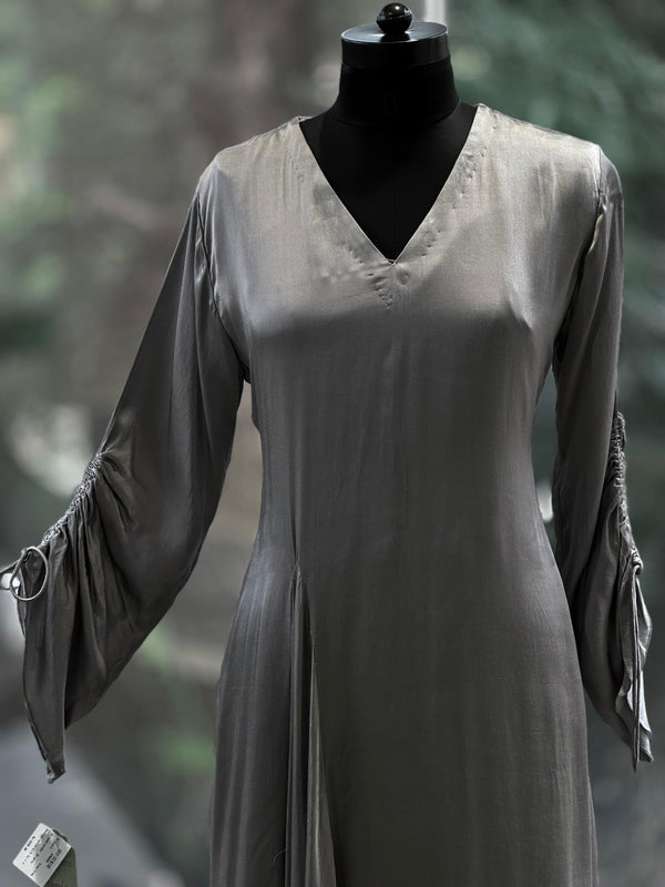 Gray V Neck Tunic