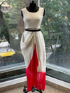 Off White Designer Made Cowl Skirt Set