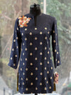 Navy Blue Embroidered Banarasi Co Ord