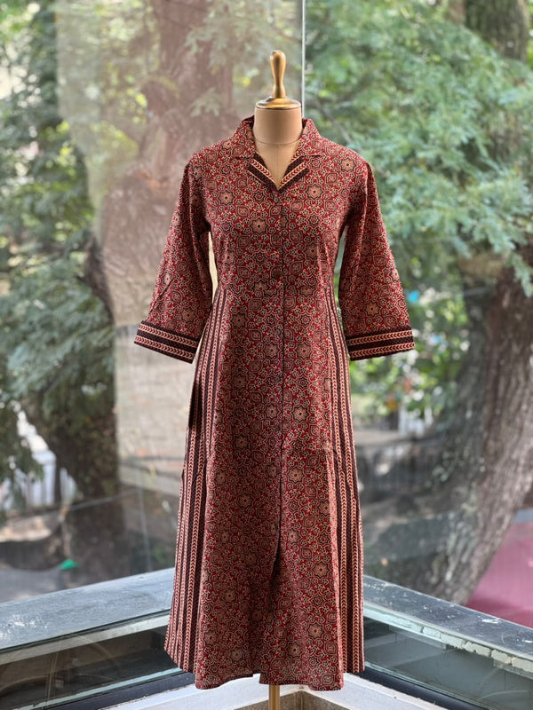 Maroon Kalamkari Print Tunic