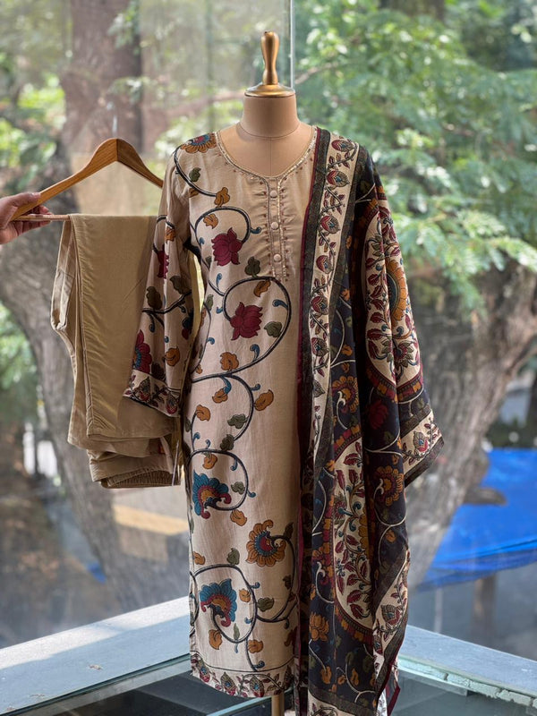 Brown Kalamkari Suit