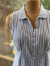White/Blue Stripes Tunic