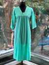Sea Green Mul Dupatta Set