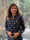 Navy Blue Embroidered Banarasi Co Ord