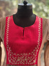 Brown Mul Dupatta Set