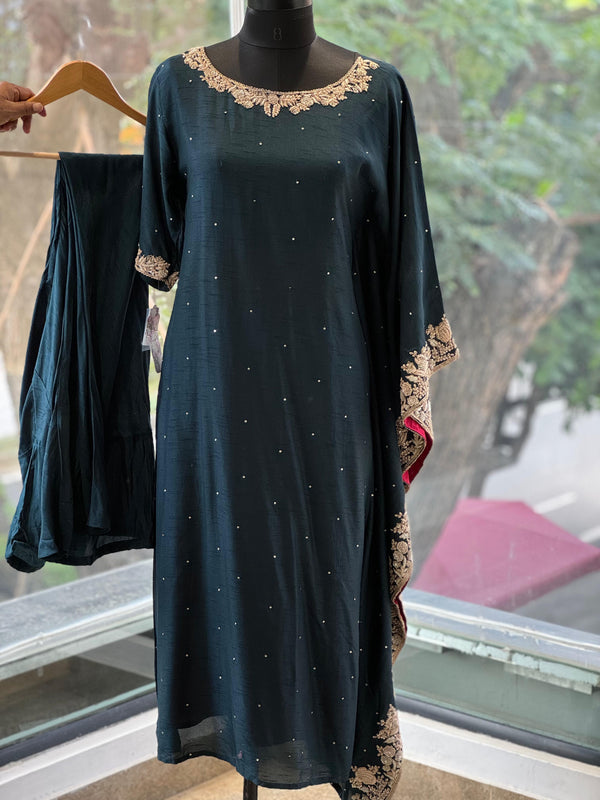 Blue Designer Made Kaftan Co Ord