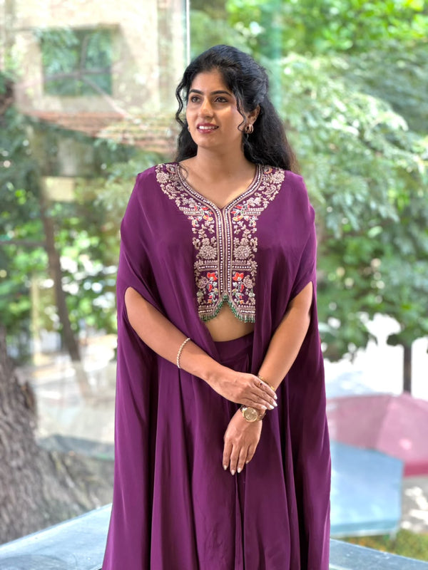 Purple Cape Set