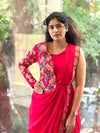 Red Embroidered Drape Set