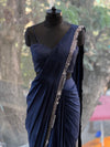 Navy Blue Designer Made Drape